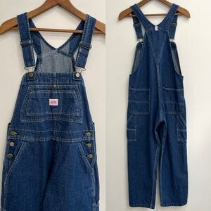 Vintage Key Denim Carpenter Overalls Bibs Pink Letters Woman’s 12 Short Petite